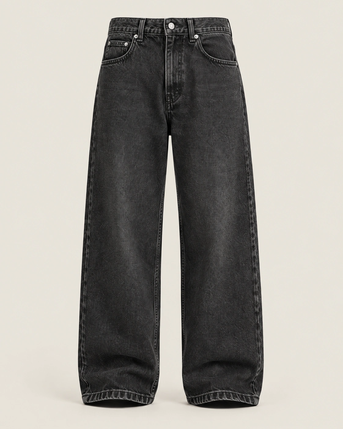 Southside Loose Denim in Charcoal, front view